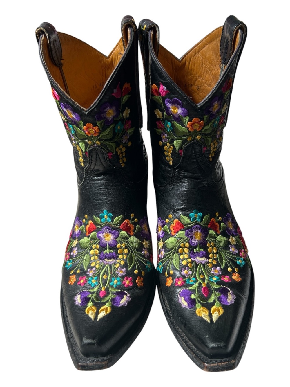 Old Gringo Sora Vusovia Floral Embroidered Short Cowgirl Boots Size 10